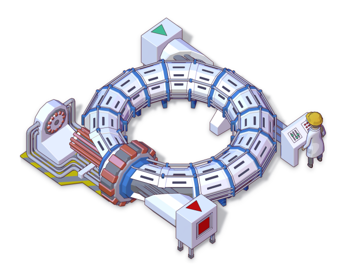 representación de un colisionador de hadrones